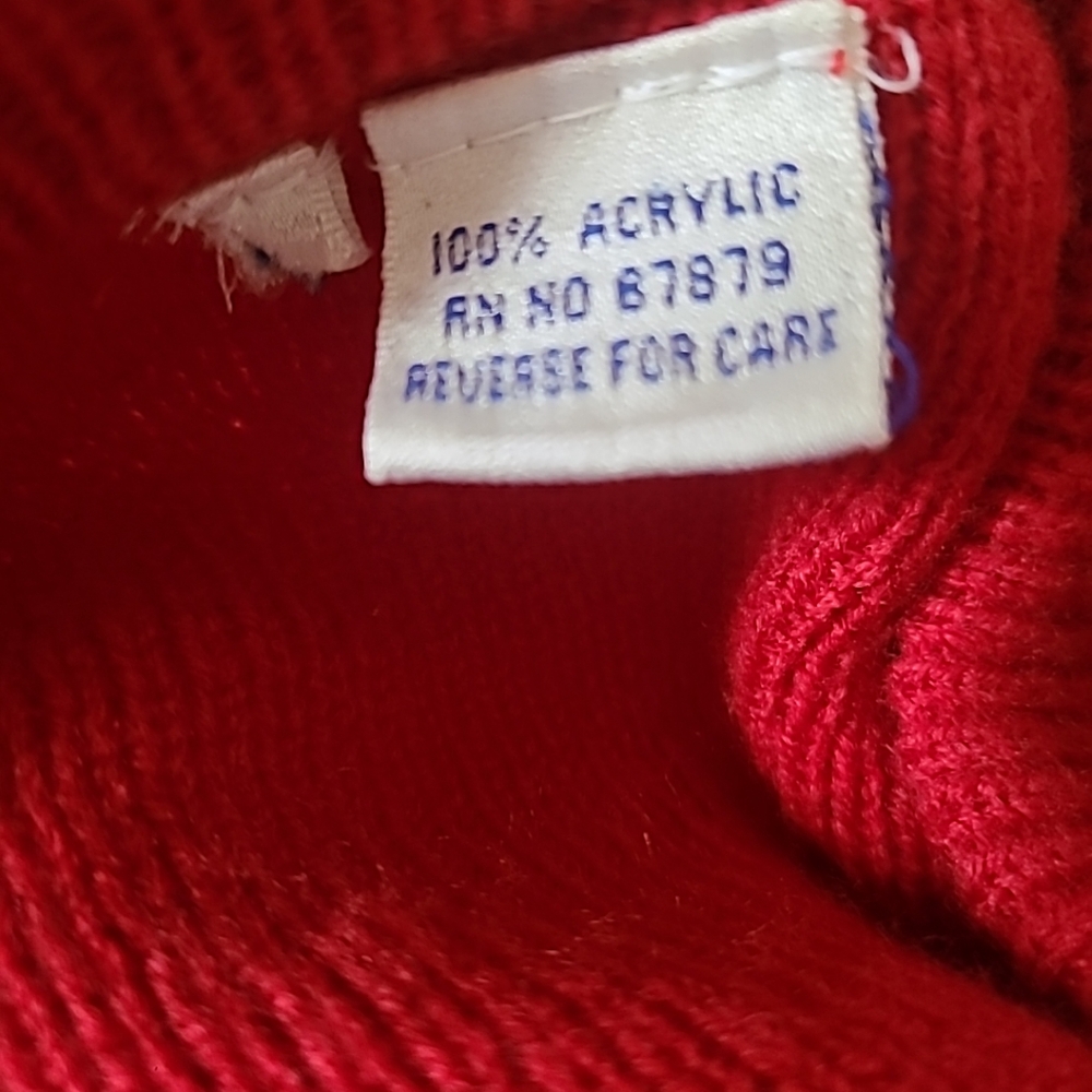 STARTER Red V-Neck Sweater - Picture 7 of 10